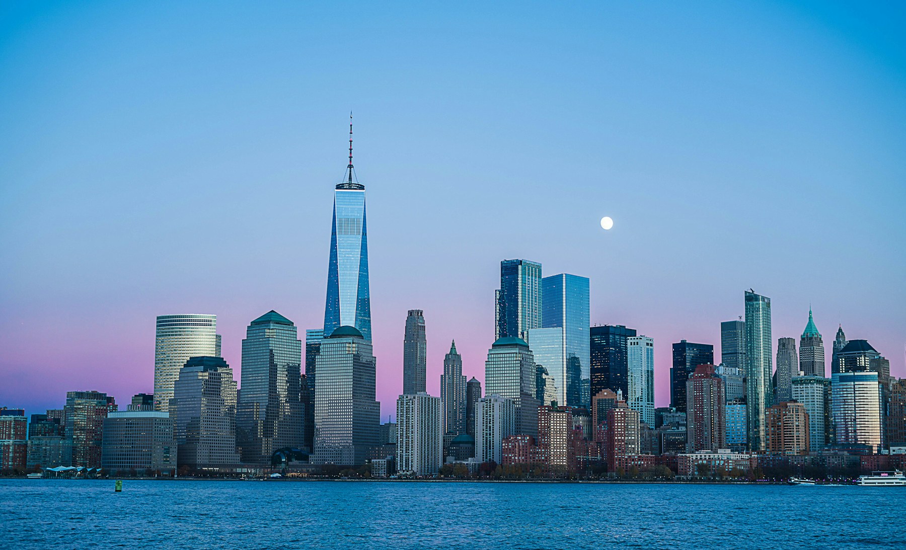 Lower Manhattan skyline viewed from the New Jersey waterfront